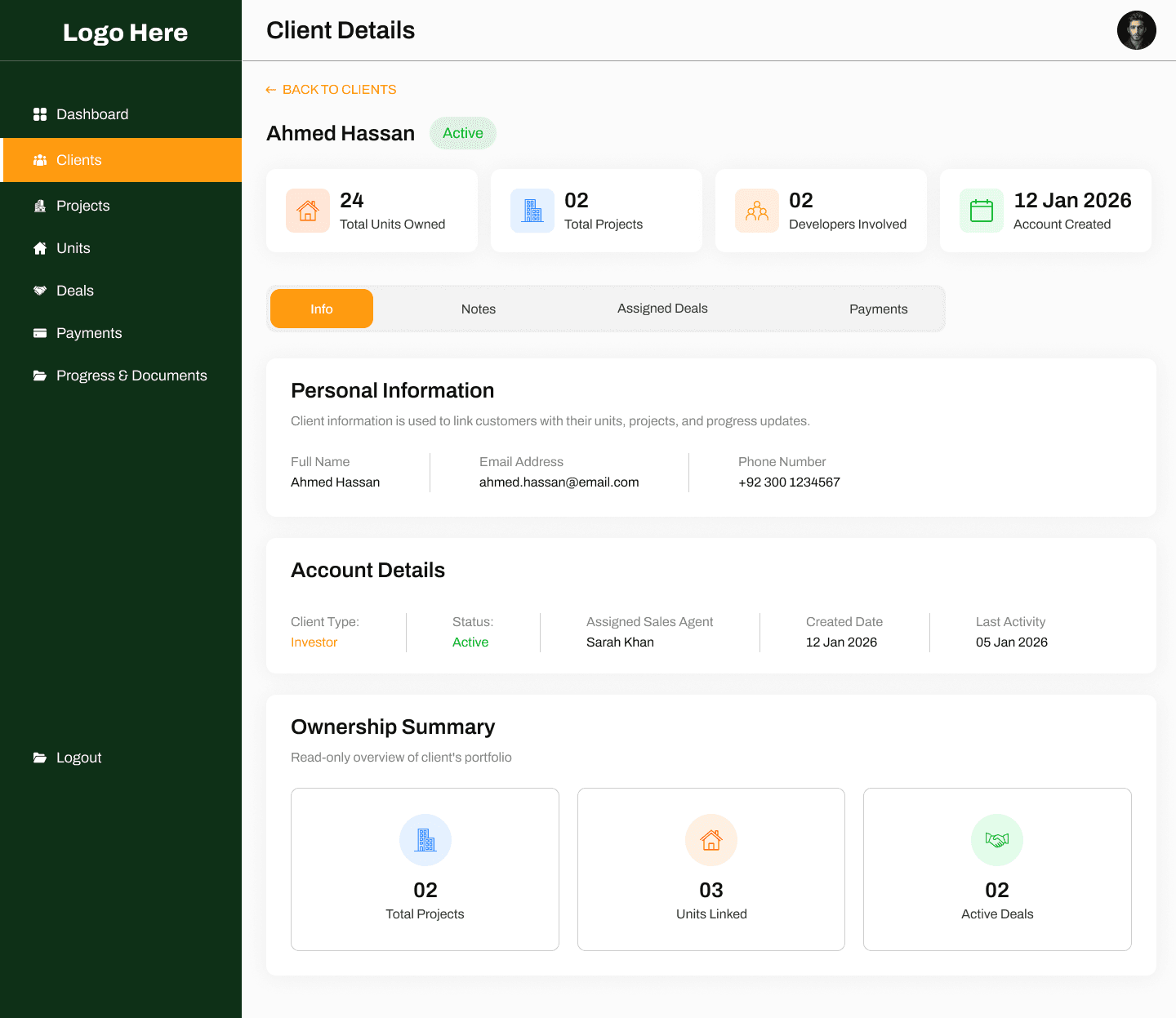 Real Estate CRM screenshot 1